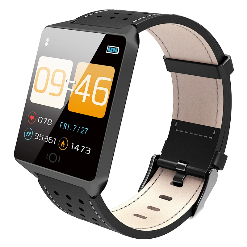 2019 best selling ck19 relojes intelligent Bluetooth smart sport watch leather strap magnetic charging waterproof smart bracelet