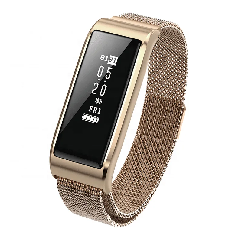 2019 magnetic metal Android B29  smartwatch sports records tracking monitor heart rate blood pressure bracelet