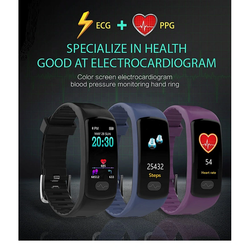 E07 PPG+ECG smart watch health fitness tracker heart rate monitor pedometer smart bracelet