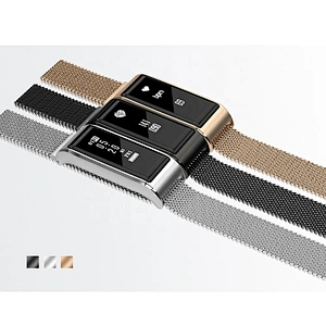 Metal B29 2019 New Design Women Metal Heart Rate Monitor Pedometer Step Smart watch