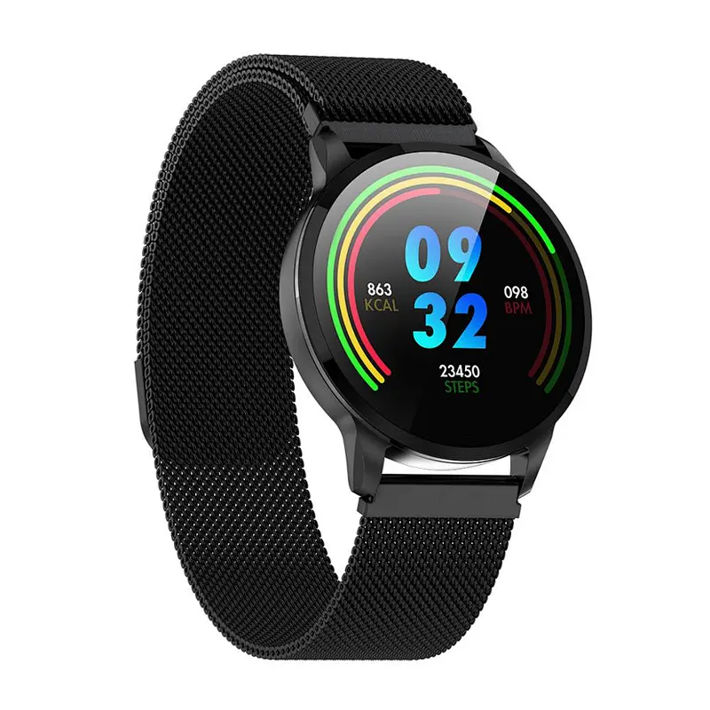 new product s16 stainless strap smart watch HD large screen blood pressure monitor  sportwatch