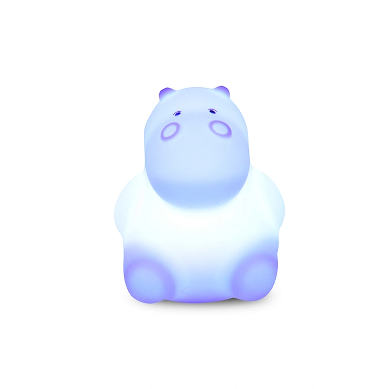 Rechargeable Led Tap Night Light For Kids Baby Nursery Silicone Animal Multicolor Changing Night Light