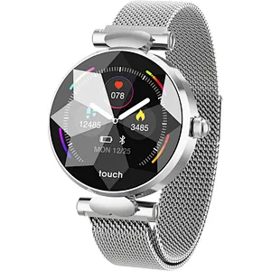 B80 female sports bracelet diamond metal watchband heart rate blood pressure monitor fitness track smartwatch