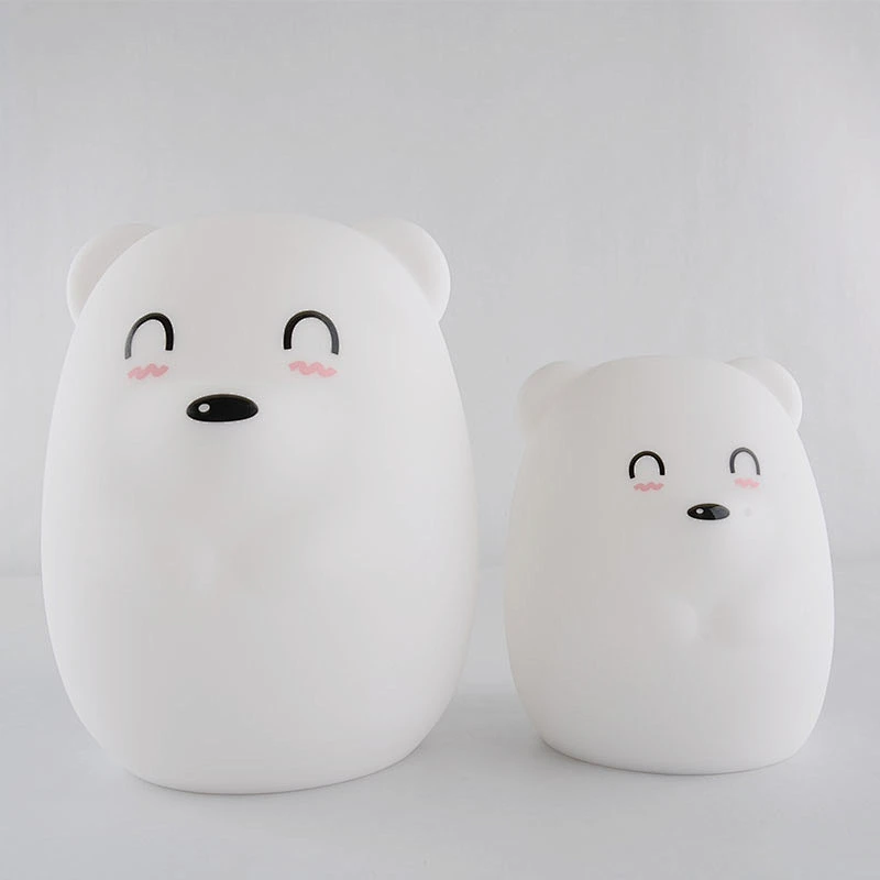 Creative silicone night light New product colorful baby night light kids sensor lamp for Christmas toy