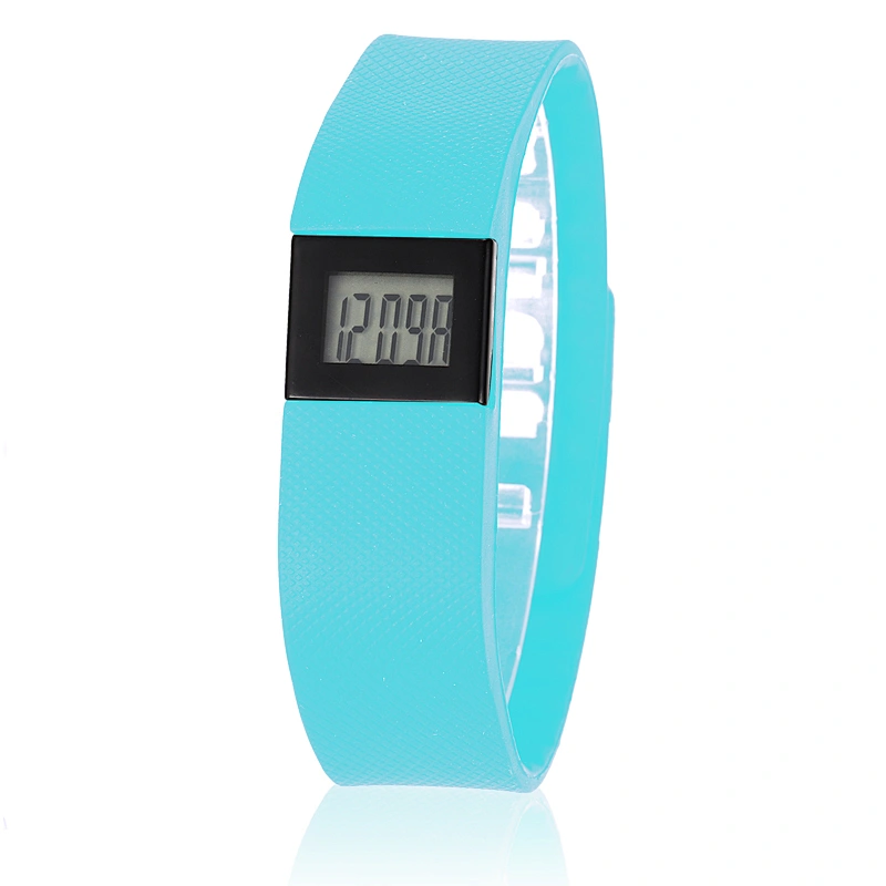 2019 cheapest electronic pedometer hand-ring fitness watch record mile Calories tracking silicone bracelet