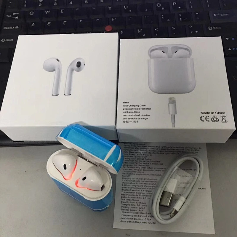 Hot selling 2019 Hot Sell Headset Afans i7 i8 tws twins Wireless Earphones Headphones With Charging Box