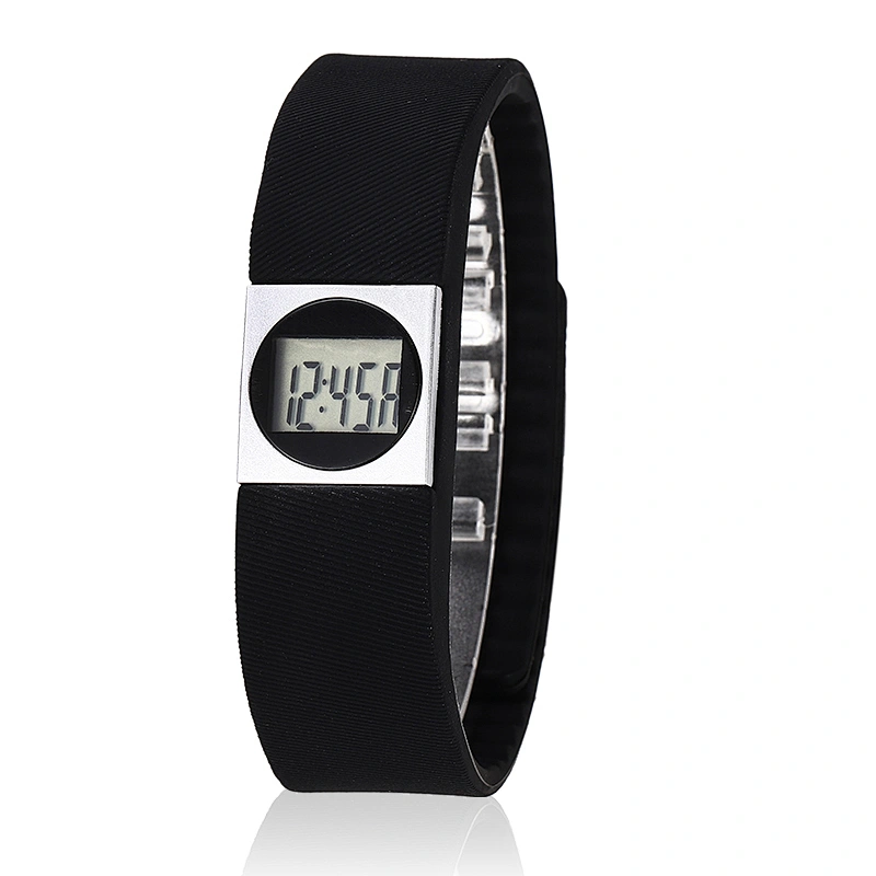 Simple motion intelligent silicone bracelet colorful strap LCD display sport step counting smartband