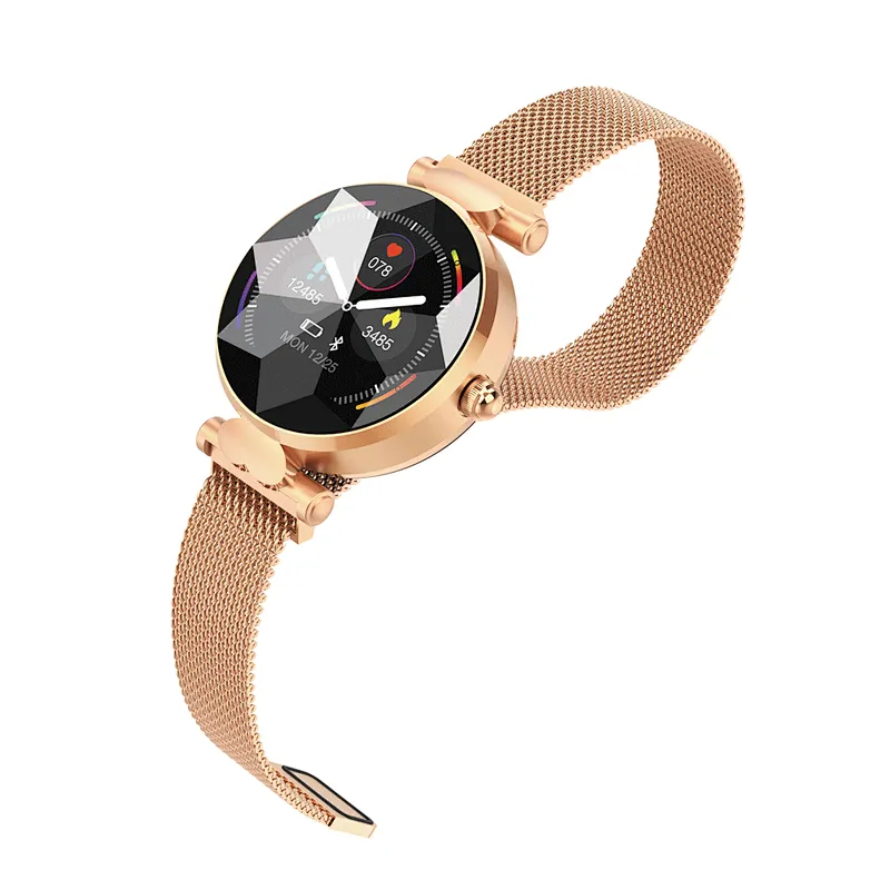 B80 female sports bracelet diamond metal watchband heart rate blood pressure monitor fitness track smartwatch