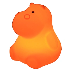 Colors Changing 3D LED RGB 9 Light  Kids Baby Silicone Hippo Shape Night Lights With USB Cable
