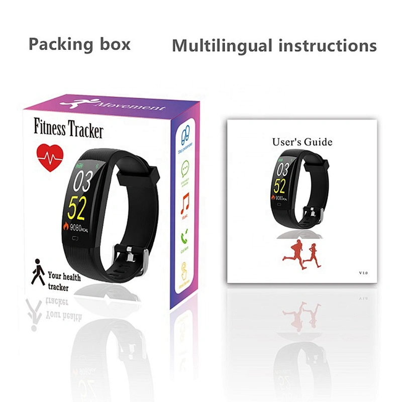 F64C Smart Wristbands Heart Rate Monitor Fitness Pedometer IP68 Waterproof Smart Bracelet