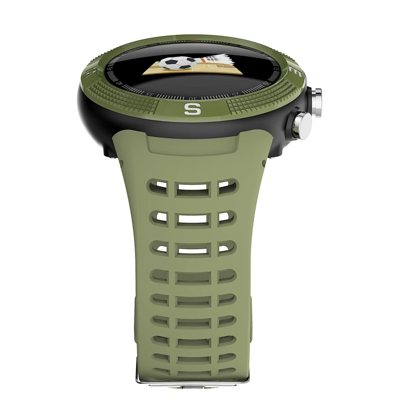 Multi-sport mode deep waterproof with heart rate F18 smart watch 3d ball type screen GPS watch