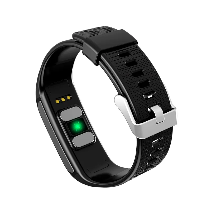 2019 high quality ECG+PPG monitor smart bracelet sports pedometer IP67 waterproof smartband with shake photos