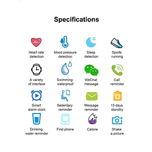 Factory outlet Heart Rate Track smart watch Bracelet for Android iOS