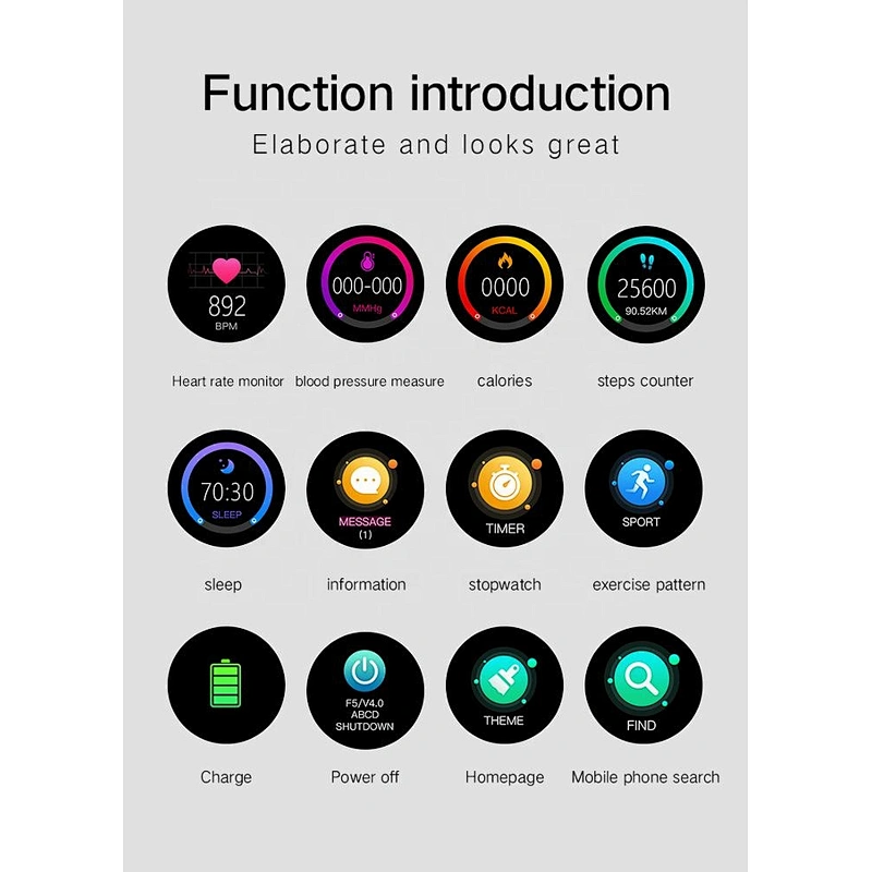 P6 Hot-selling Multi-function smart watch IP67 Waterproof Fitness Tracker Bluetooth Smart Bracelet 2019