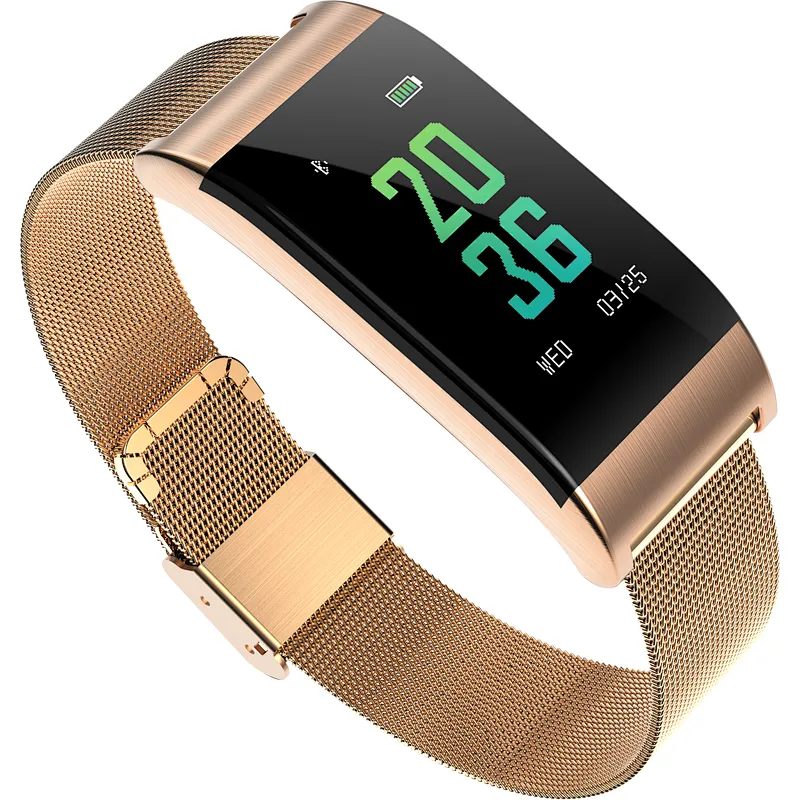 New Product B23 Color Screen IP67 Waterproof Heart Rate Monitor Fitness Tracker Stainless Steel Smart Bracelet For IOS Android