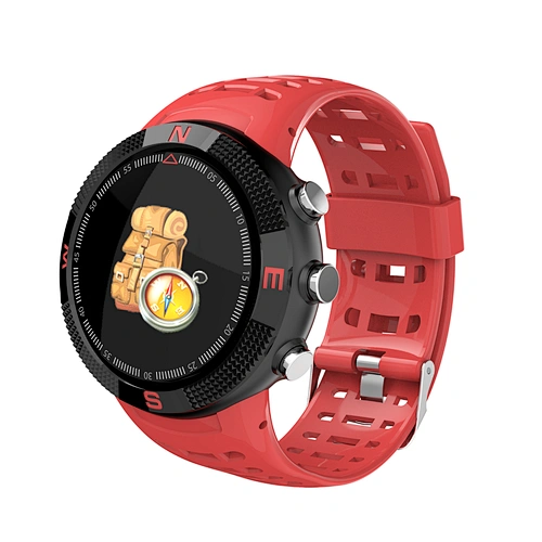Multi-sport mode deep waterproof with heart rate F18 smart watch 3d ball type screen GPS watch