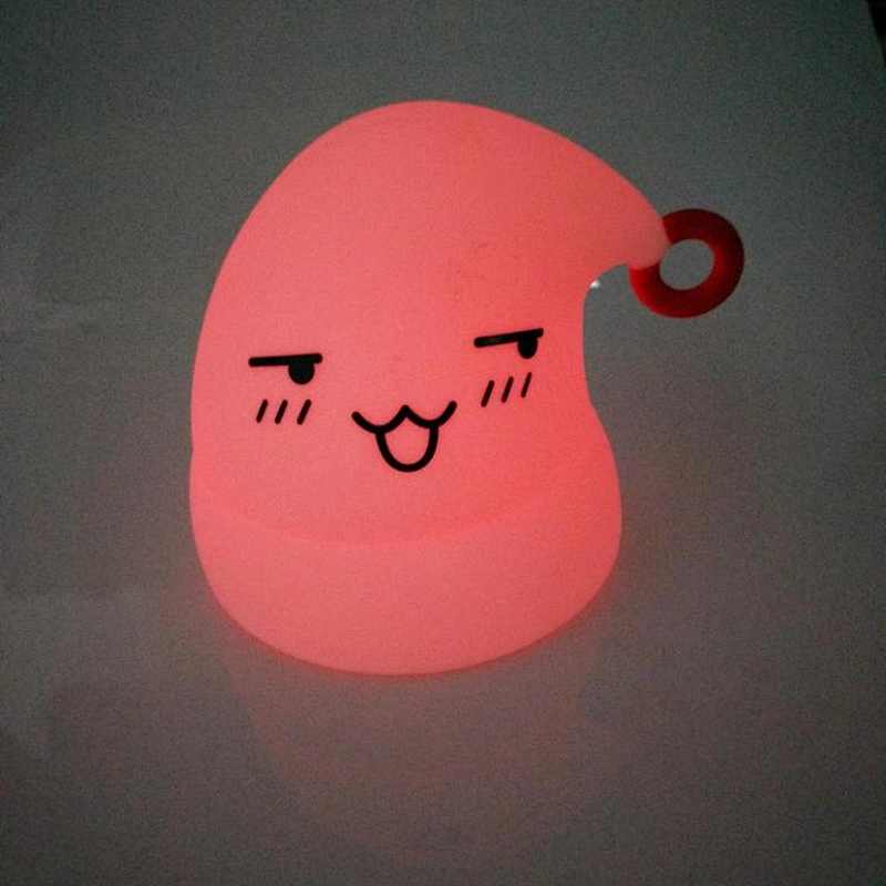Portable Silicone LED Multicolor Children Night Light, USB Rechargeable Night Lamp with Warm White & 7-Colour Changing Modes
