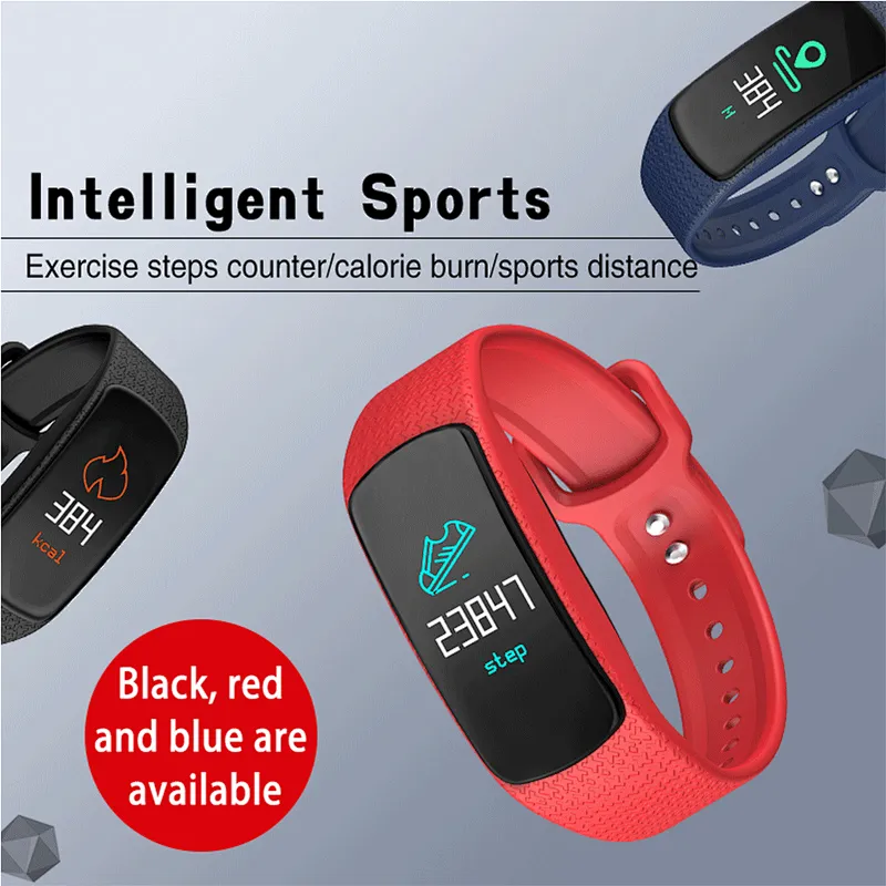 New B63 smart watch Heart rate Monitor Blood Pressure Oximetry Sleep Large Capacity Battery Bracelet