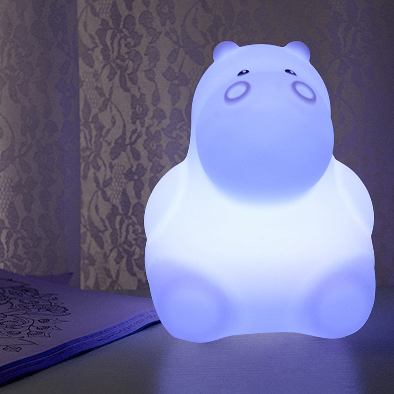Multicolor Silicone Nursery Sensitive Tap Control Lamp Creative Cute LED Night Light for Children Lamp