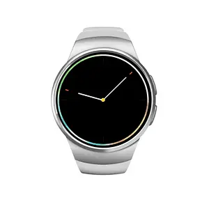 Fashion KW18 golden smart watch with TF SIM card  1.3inch round touch screen fitness waterproof  Android Sport watch