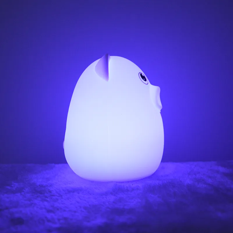 New Design Multiple Colors OEM/ODM Friendly Animal Piggy Silicone Baby 3D LED Night Lights From China