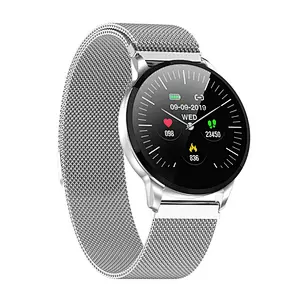 new product s16 stainless strap smart watch HD large screen blood pressure monitor  sportwatch