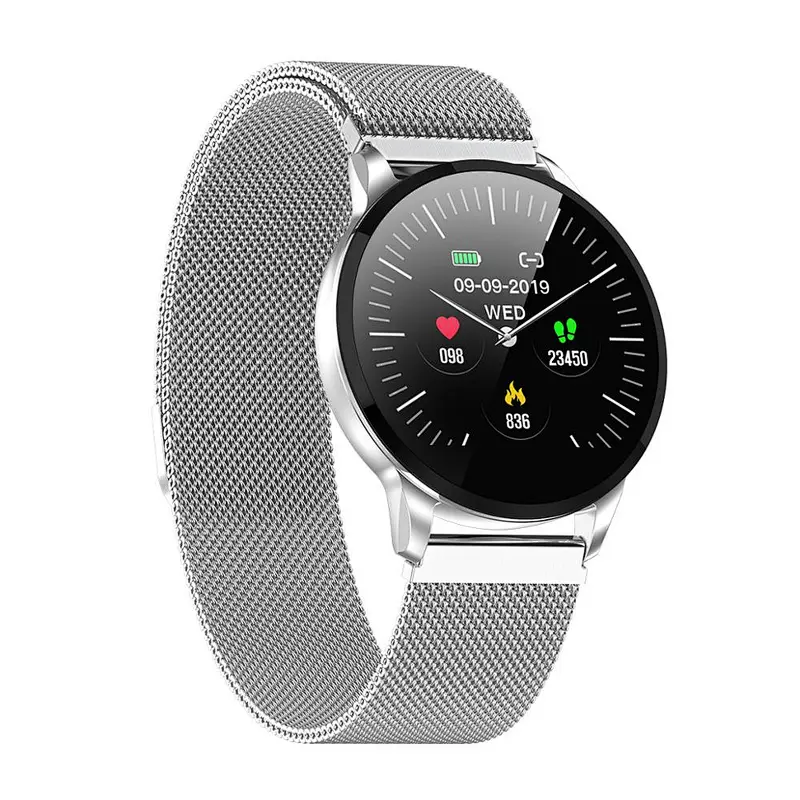 new product s16 stainless strap smart watch HD large screen blood pressure monitor  sportwatch