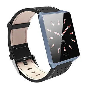 2019 best selling ck19 relojes intelligent Bluetooth smart sport watch leather strap magnetic charging waterproof smart bracelet