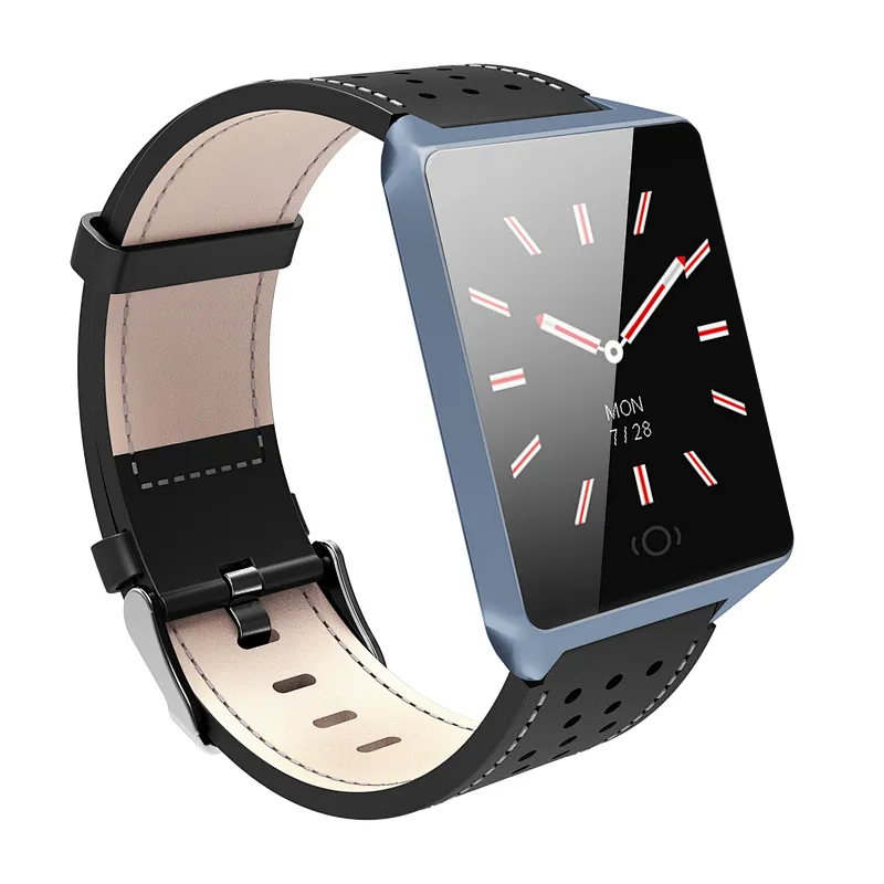 2019 best selling ck19 relojes intelligent Bluetooth smart sport watch leather strap magnetic charging waterproof smart bracelet