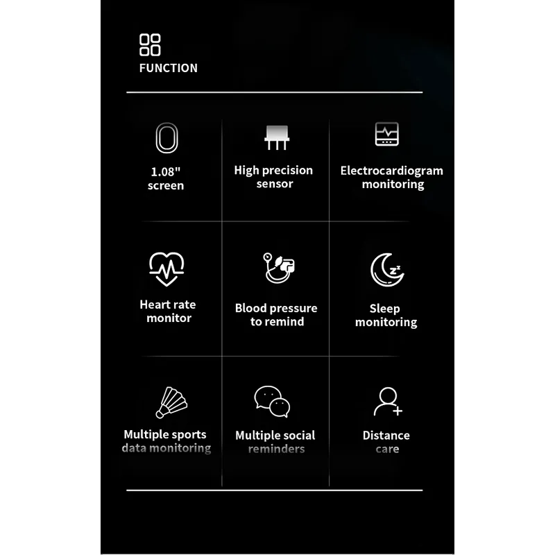 2020 factory wholesale X1 PPG ECG smart watch with sleep monitor reminder smart bracelet