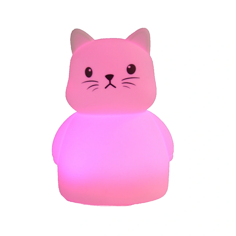 New Design Kids Night Light Led Lamp Cute Cat Night Lamp Colorful Rainbow Nite Lite