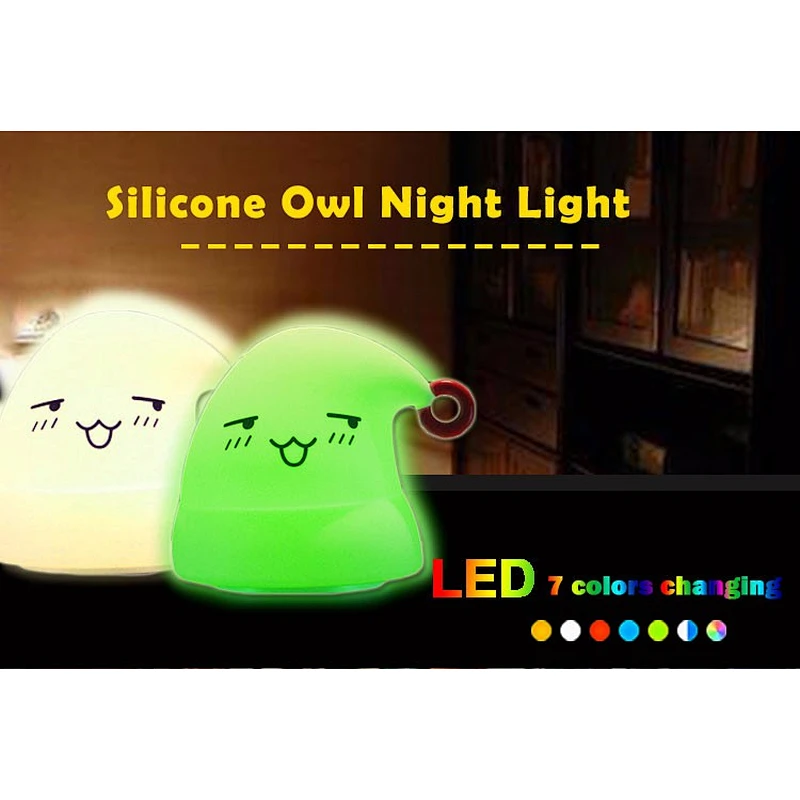 Mini Qute Colors Changing Hat LED Night Light for Gift