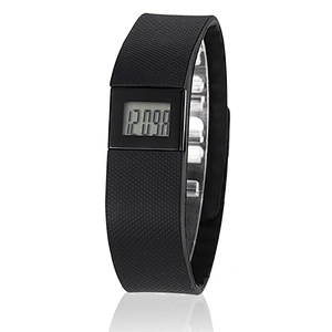 2019 cheapest electronic pedometer hand-ring fitness watch record mile Calories tracking silicone bracelet
