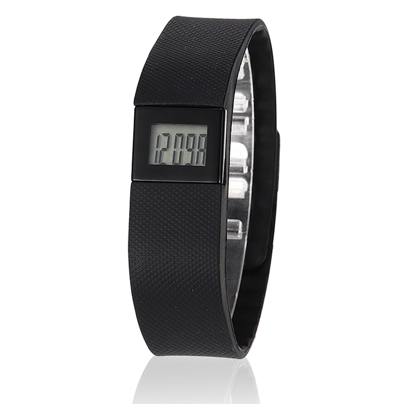 2019 cheapest electronic pedometer hand-ring fitness watch record mile Calories tracking silicone bracelet