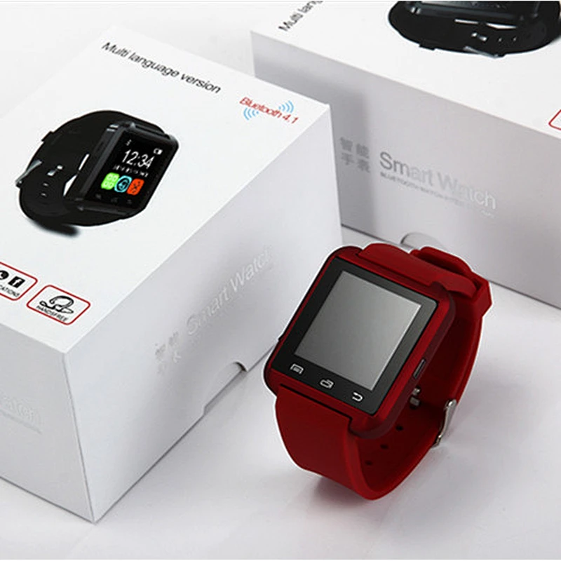 U8 LCD  Bluetooth Smart Watch Message Notification for Android iOS Smartphone Watches Pedometer Remote Camera
