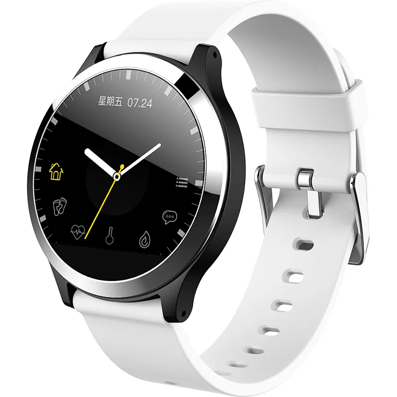 Shenzhen Factory 1.22 Round ECG+PPG monitor B65 Smartwatch multiple dials switch IP67 waterproof lemfo Smart watch for Samsung