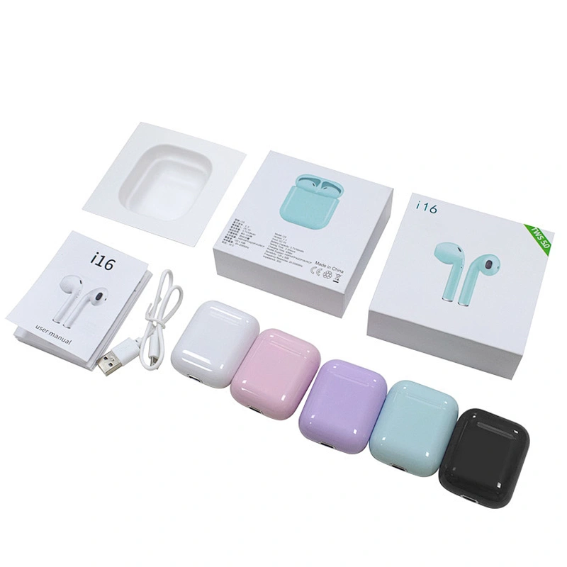 i16 TWS Mini  Bluetooth 5.0 Earphone Wireless Earbuds Ear Touch pod with  Magnetic Charging Box PK i10 i11 i12