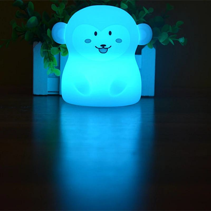 Monkey night light USB Rechargeable Children Gift Baby silicone night light