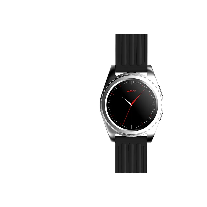 GS3 MTK2502C Blue tooth Metal Smart Watch Hear Rate Monitor Water Resistant 1.2