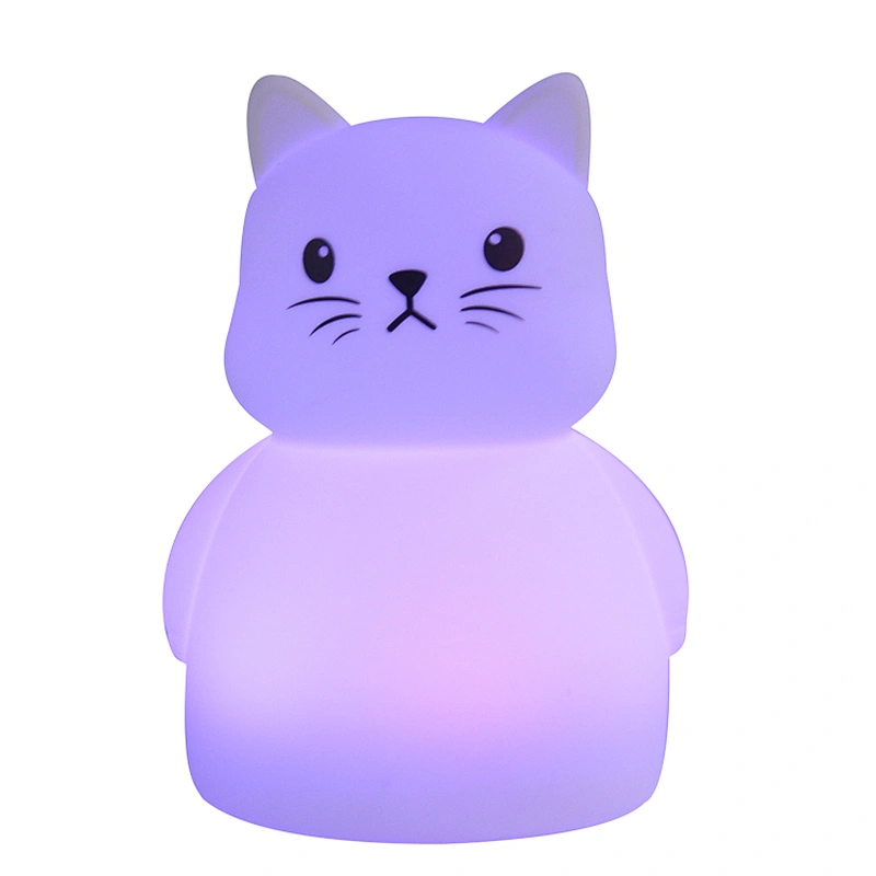 New Design Kids Night Light Led Lamp Cute Cat Night Lamp Colorful Rainbow Nite Lite