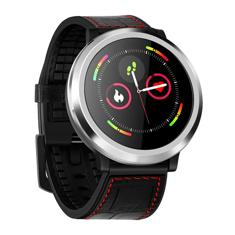 2019 Best quality 3d dynamic UI blood pressure monitor genuine leather smartwatch GPS tracking fitness swimming sportwatch