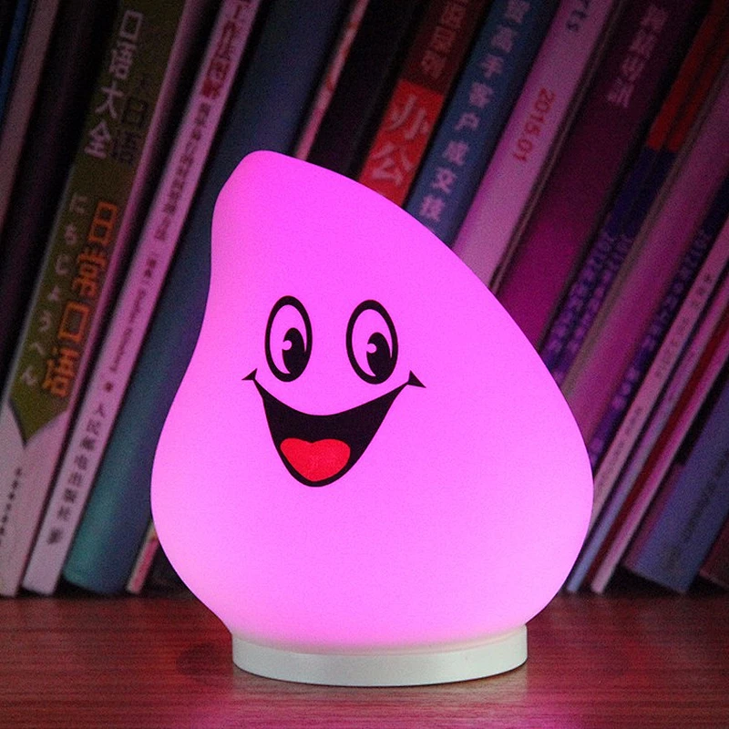 Hot Sale Products Customizable Mini 7 Color Changeable Small Water Drop Night Light
