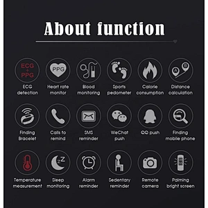 Nice looking B9 Heart Rate Monitor ECG Blood Pressure Color Touch Screen Fitness Tracker smart band wristband bracelet