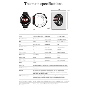 DT68 sports smart watch with ECG heart rate blood pressure monitor IP68 Waterproof fitness tracker bracelet