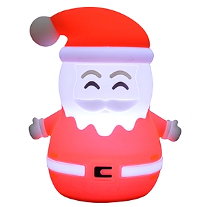 Night Light Touch Sensor Switch Micro USB Rechargeable Multiple Lighting Kid Silicone 3D Led Night Lamp Santa Claus Lights