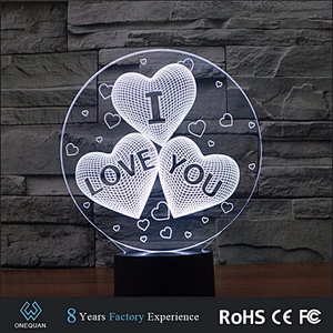 Hot selling Hot selling 2019 latest design wedding 3D led light bases for acrylic
