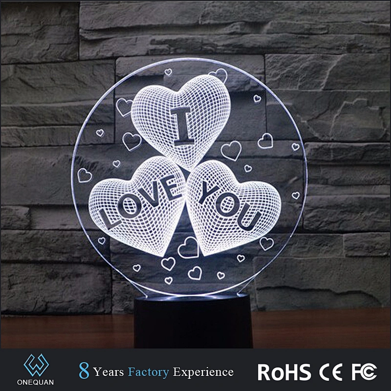 Hot selling Hot selling 2019 latest design wedding 3D led light bases for acrylic