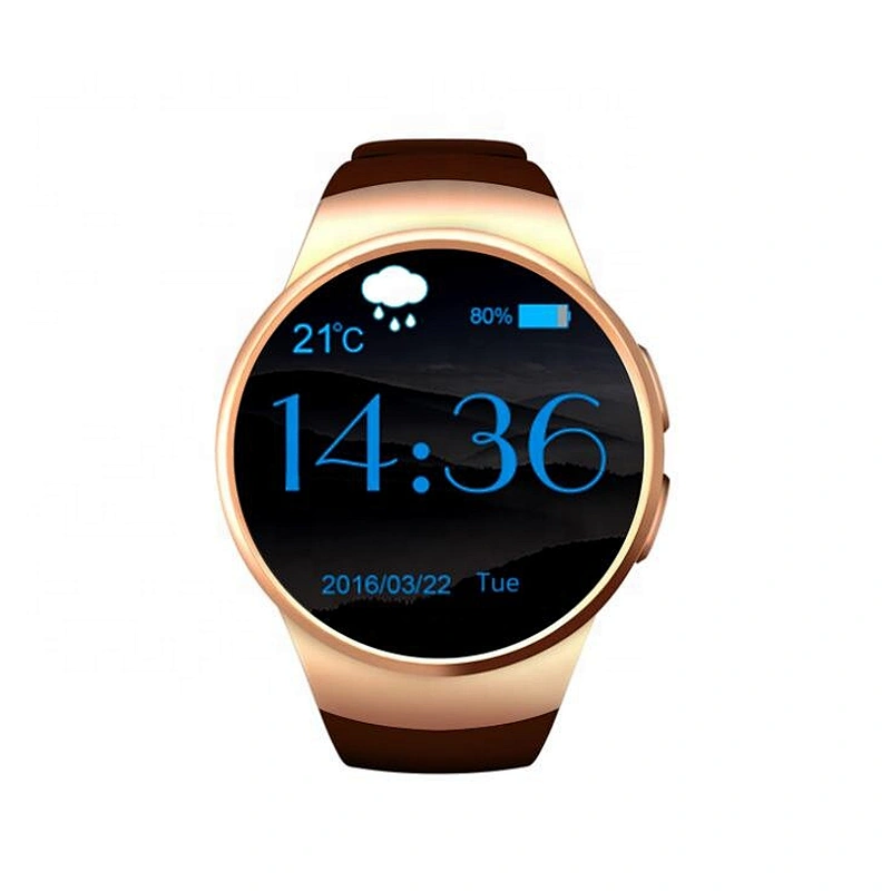 Wholesale Model KW18 Smart Watch High Quality Round Screen Smart Watch IPS Heart Rate Monitor SIM card Slot with Dial Call