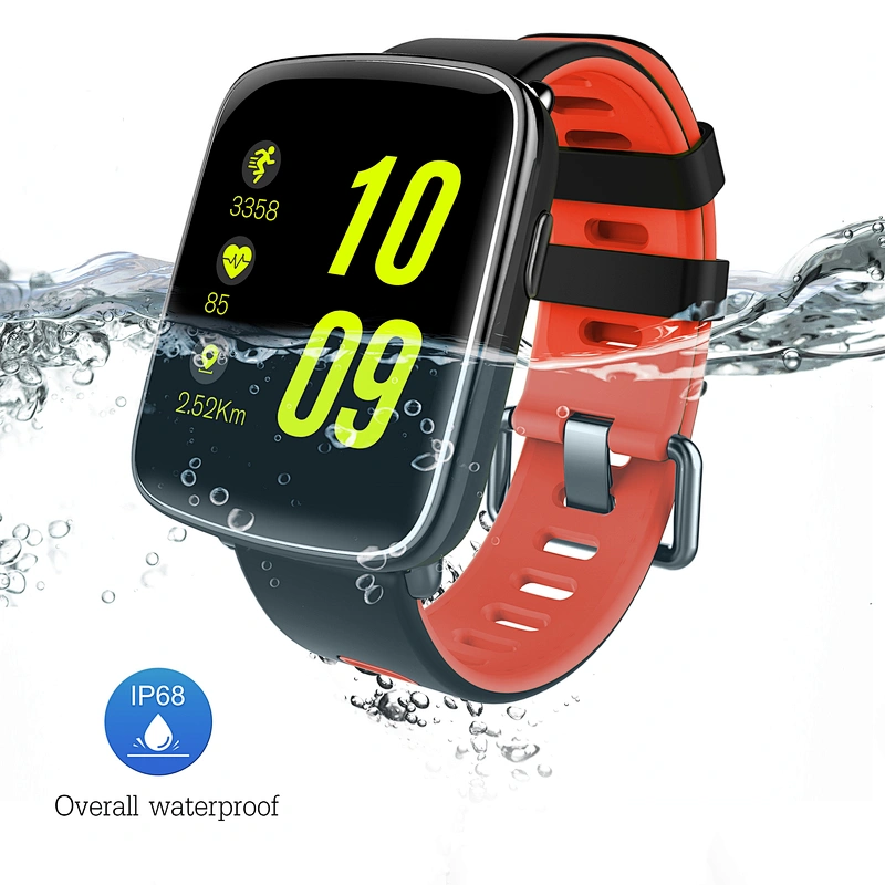 Accurate Heart Rate TFT Resolution GV68 1.54 Inch IP68 Waterproof Sensor Pedometer Sleep Monitor Sitting Alert Smart Watch
