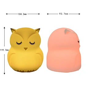 Christmas Gift Usb Rechargeable Touch Night Light Multicolor Led Light Silicone Pat Night Lamp